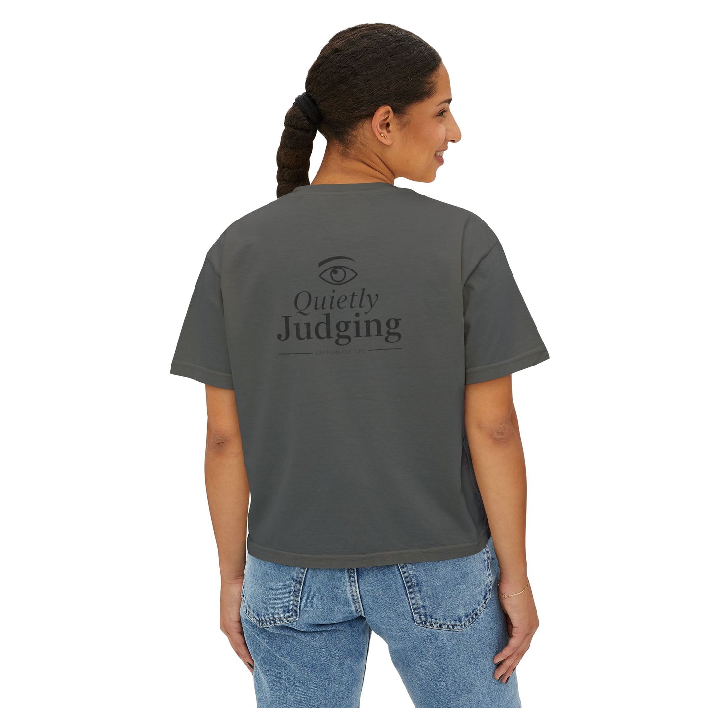 Quietly Judging Crop Tee