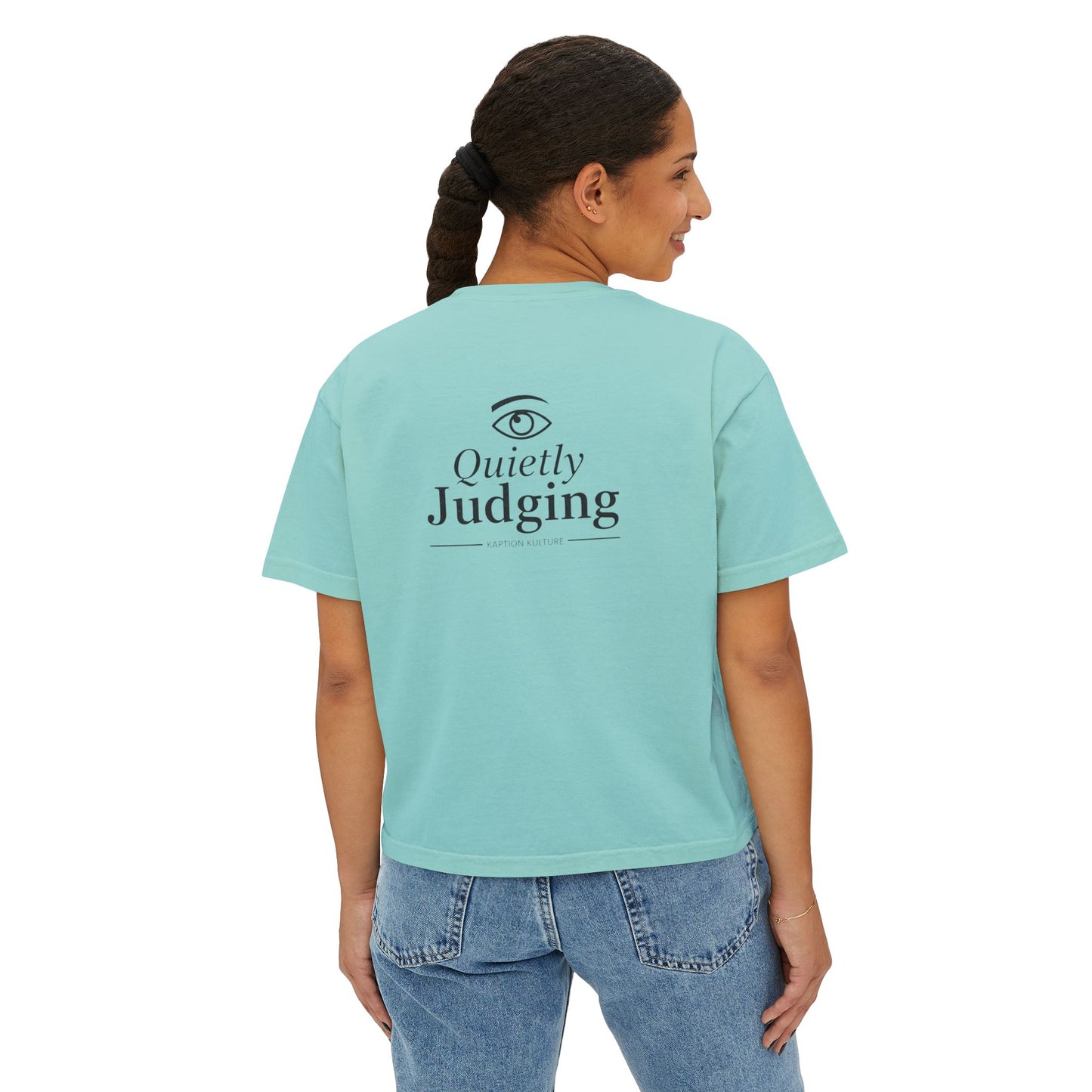 Quietly Judging Crop Tee