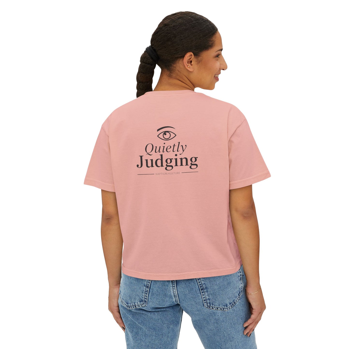 Quietly Judging Crop Tee