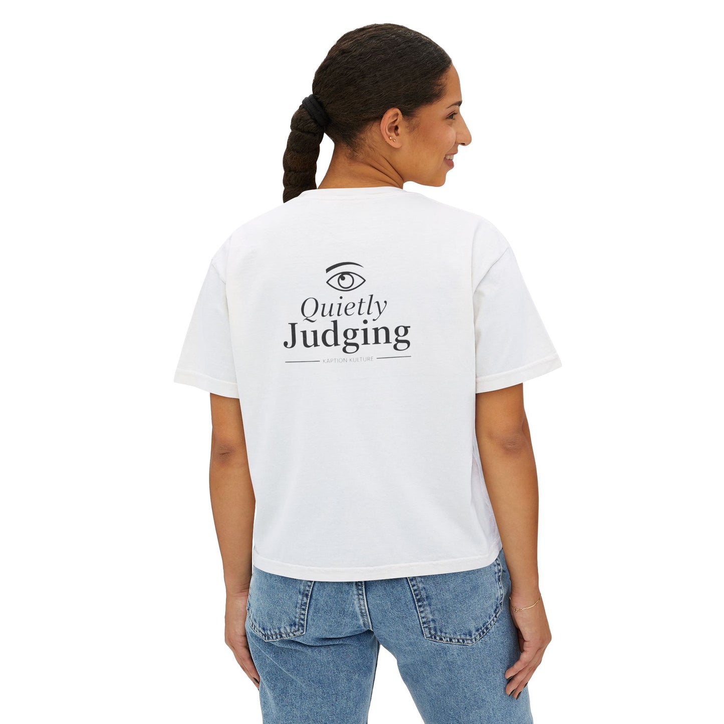 Quietly Judging Crop Tee